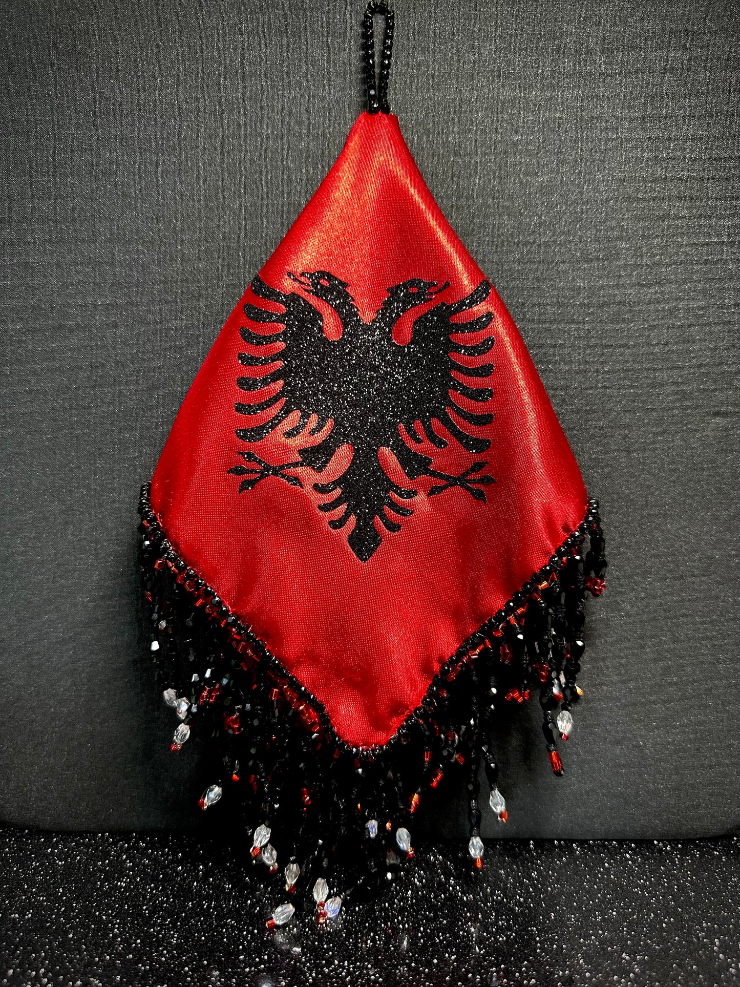 Black, Red, Clear Crystal Beaded Shamia/Mindil (Copy)