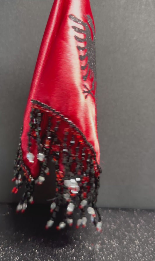 Black, Red, Clear Crystal Beaded Shamia/Mindil (Copy)
